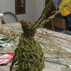 Willow Sculpture - Hares
