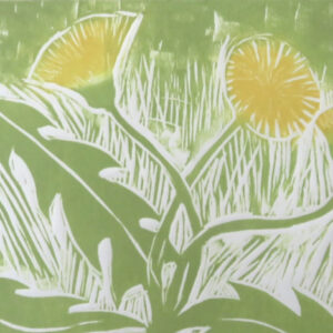 Spring Flowers in Woodcut