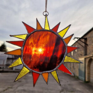 Stained Glass- Copper foil Sun