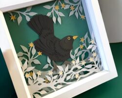 Contemporary papercutting bird design