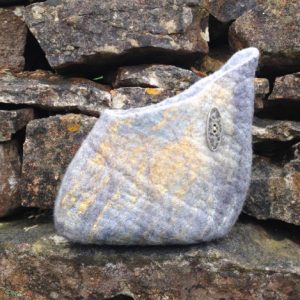 Limestone and Lichen Felt Vessels