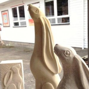 Carve a Gazing Hare in Stone