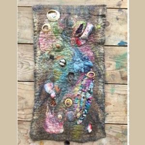 Introduction to Wet Felting - Textured Rock Pool Wall Hanging