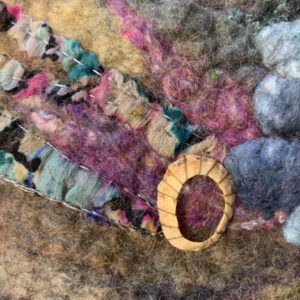 Wet Felted Wall Hanging - Rock Pool & Rivers