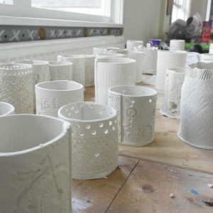 Ceramics - Paperclay Lanterns + Tea Lights